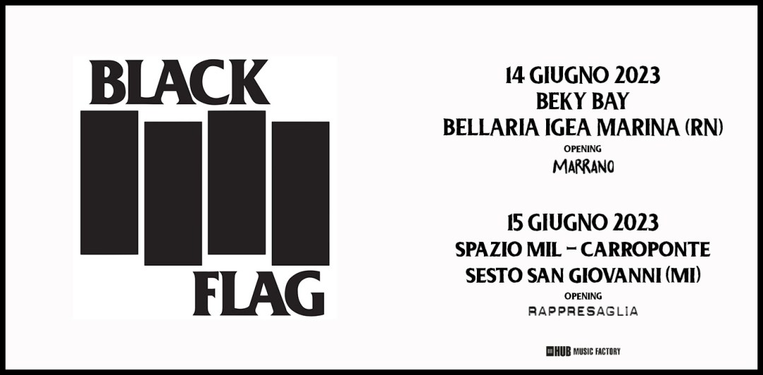 Black Flag concerti Italia 2023