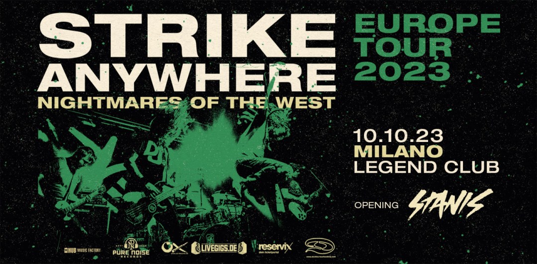 Strike Anywhere live legend club Milano 10 ottobre 2023