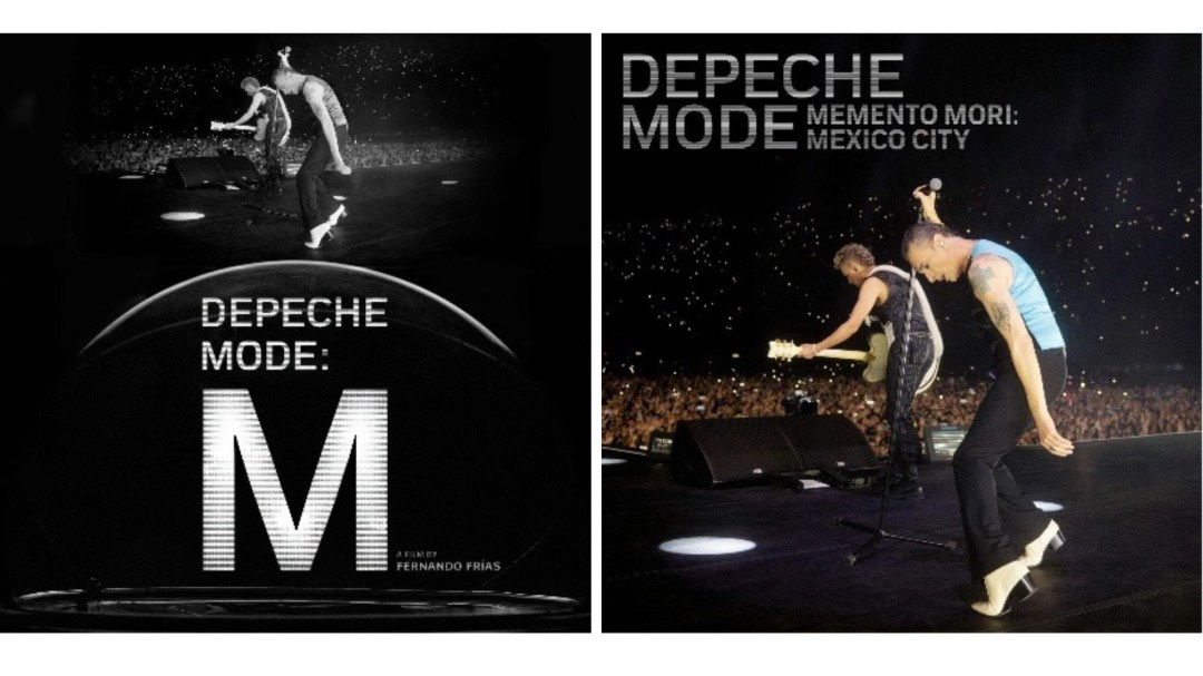 Dave Gahan e Martin Gore dei Depeche Mode sul palco del Memento Mori Tour a Città del Messico