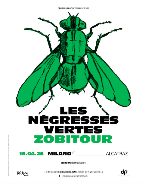 Locandina del concerto dei Les Négresses Vertes all’Alcatraz di Milano per lo Zobi Tour 2026