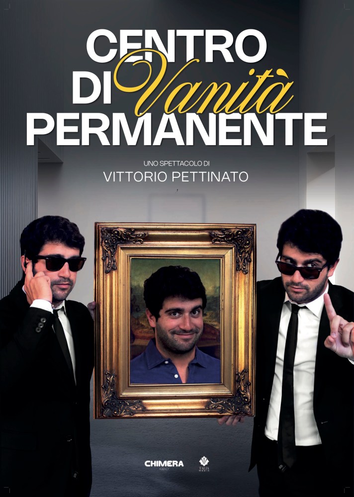 Locandina di Vittorio Pettinato per lo spettacolo teatrale Centro di Vanità Permanente, tour 2026